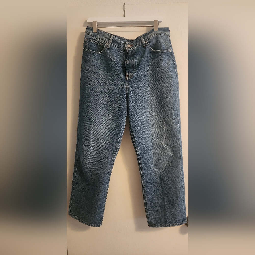Express Straight Ankle High Rise Jeans